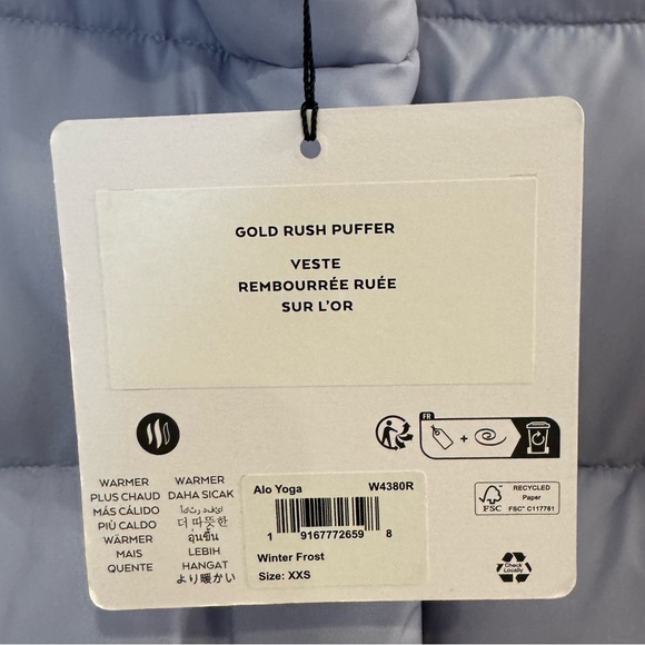 NWT ALO Gold Rush Puffer - Winter Frost - Picture 9 of 9